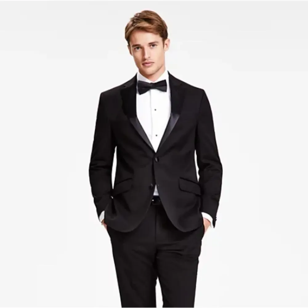 Kenneth Cole Reaction Blazer Men's Black Techni-Cole Classic Slim-Fit Size 38R